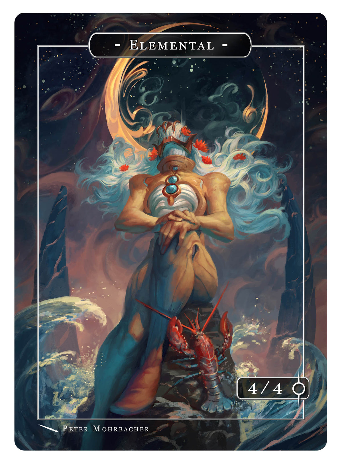 Elemental Token (4-4) by Peter Mohrbacher