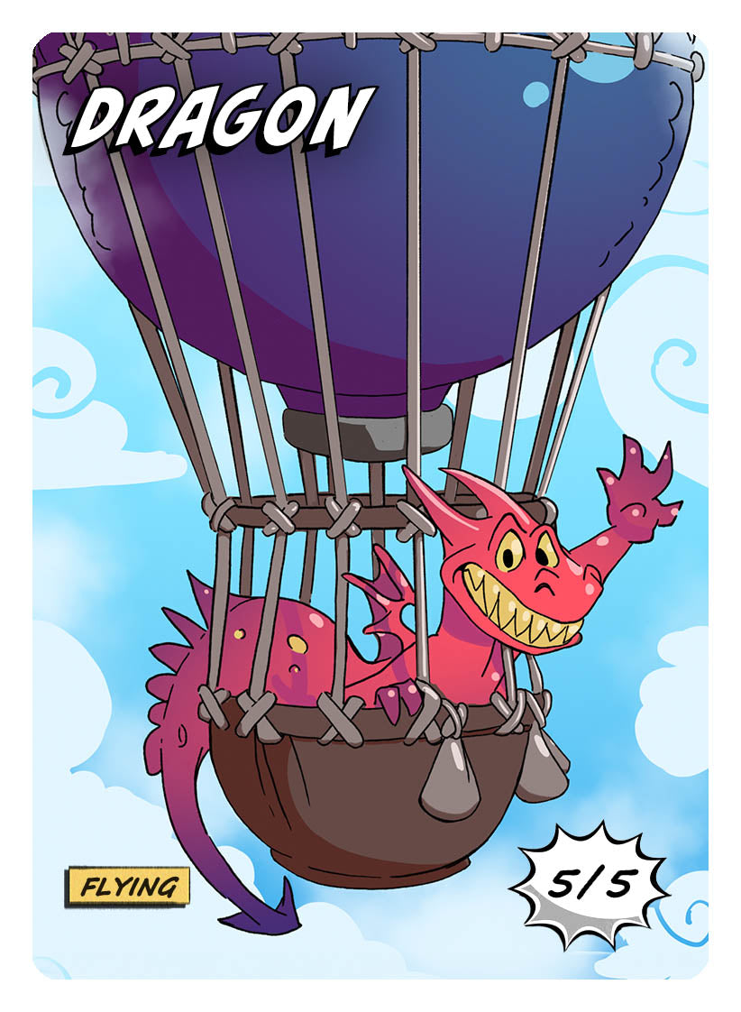 Dragon Token (5/5 - Flying) by Phil Foglio