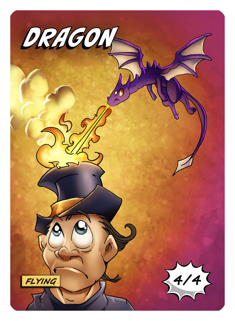 Dragon Token (4/4 - Flying) by Phil Foglio