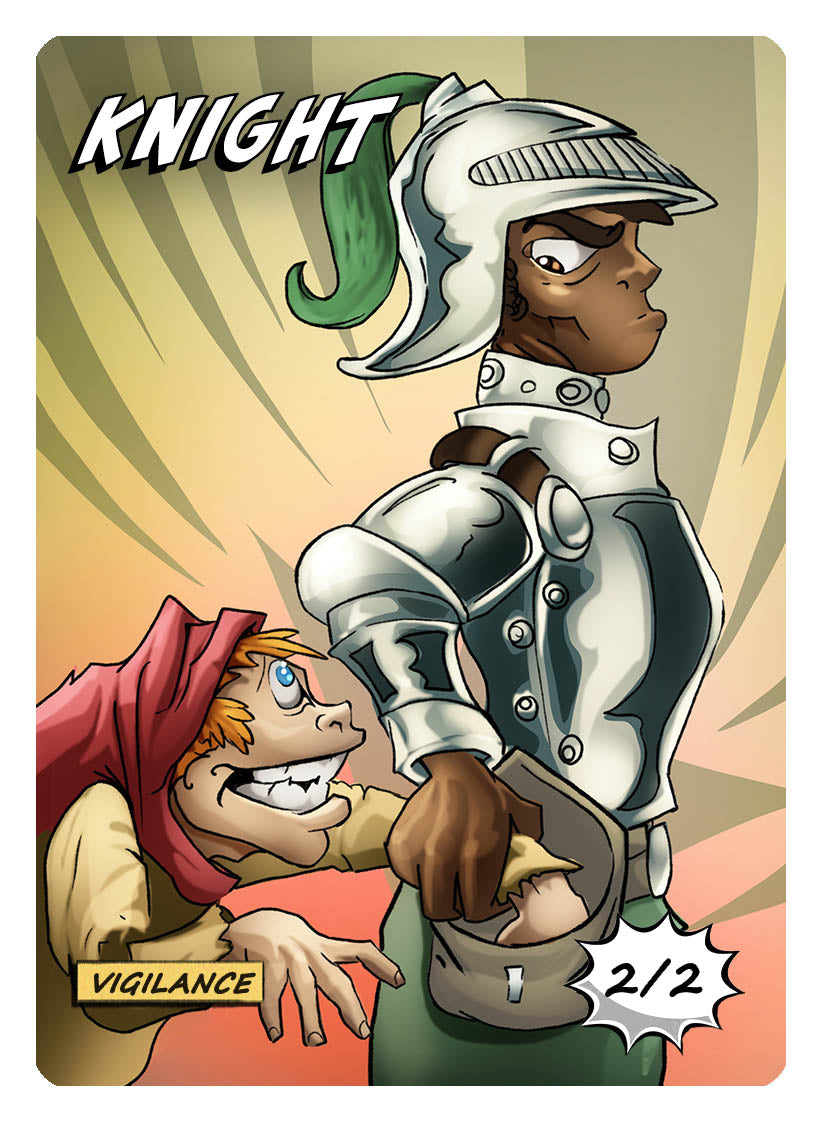 Knight Token (2/2 - Vigilance) by Phil Foglio