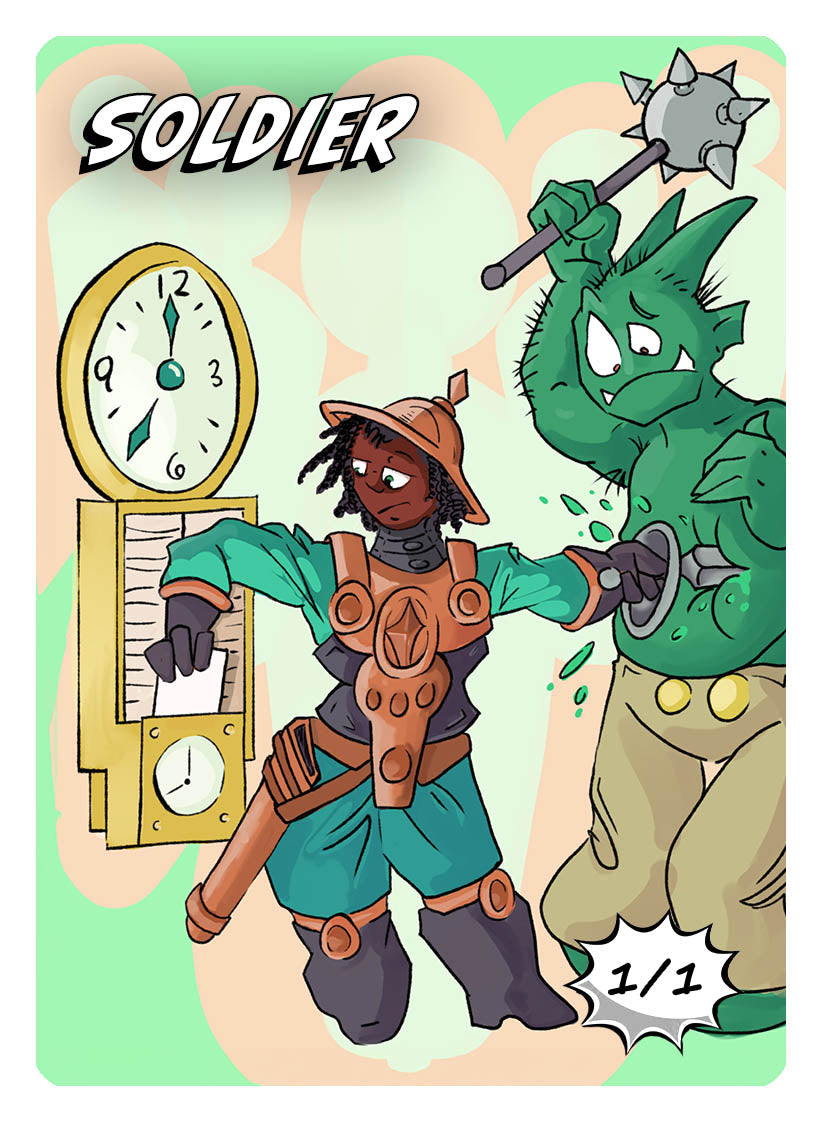 Soldier Token (1/1) by Phil Foglio