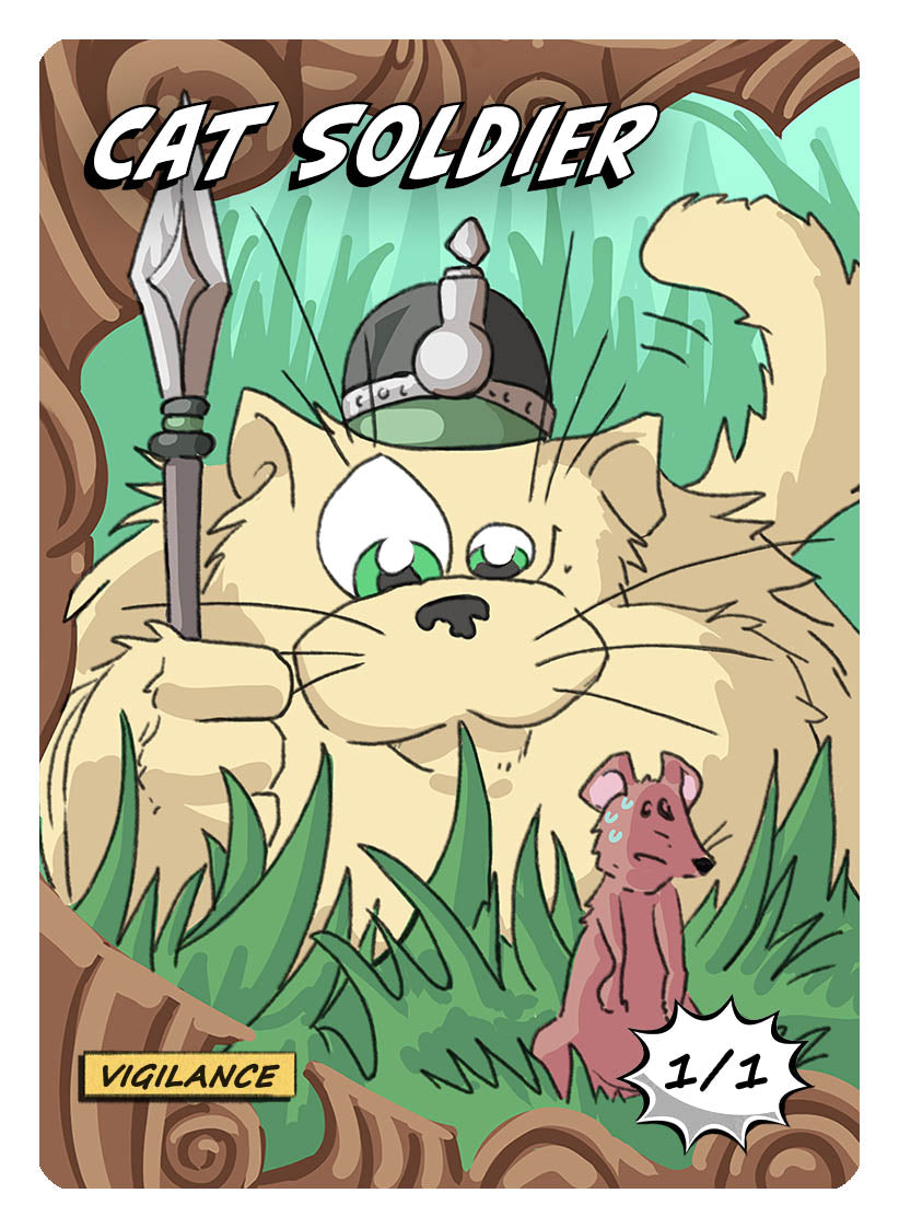 Cat Soldier Token (1/1 - Vigilance) by Phil Foglio