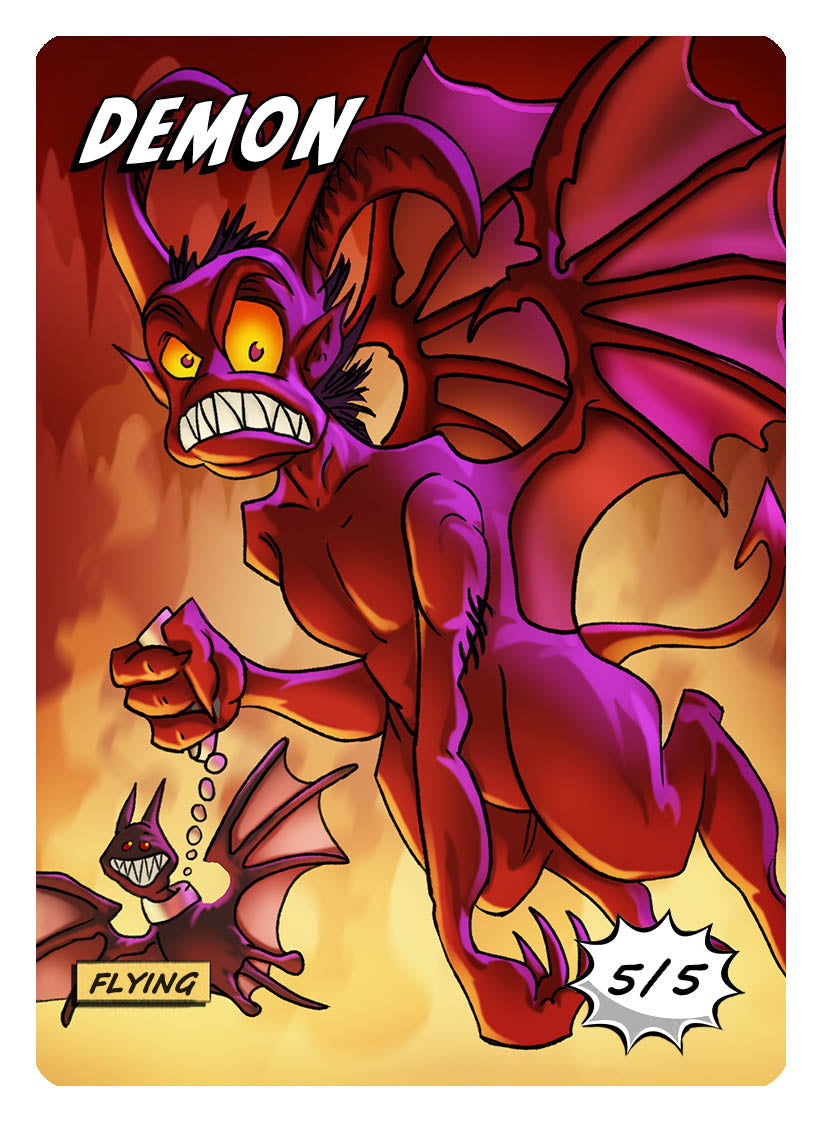 Demon Token (5/5 - Flying) by Phil Foglio