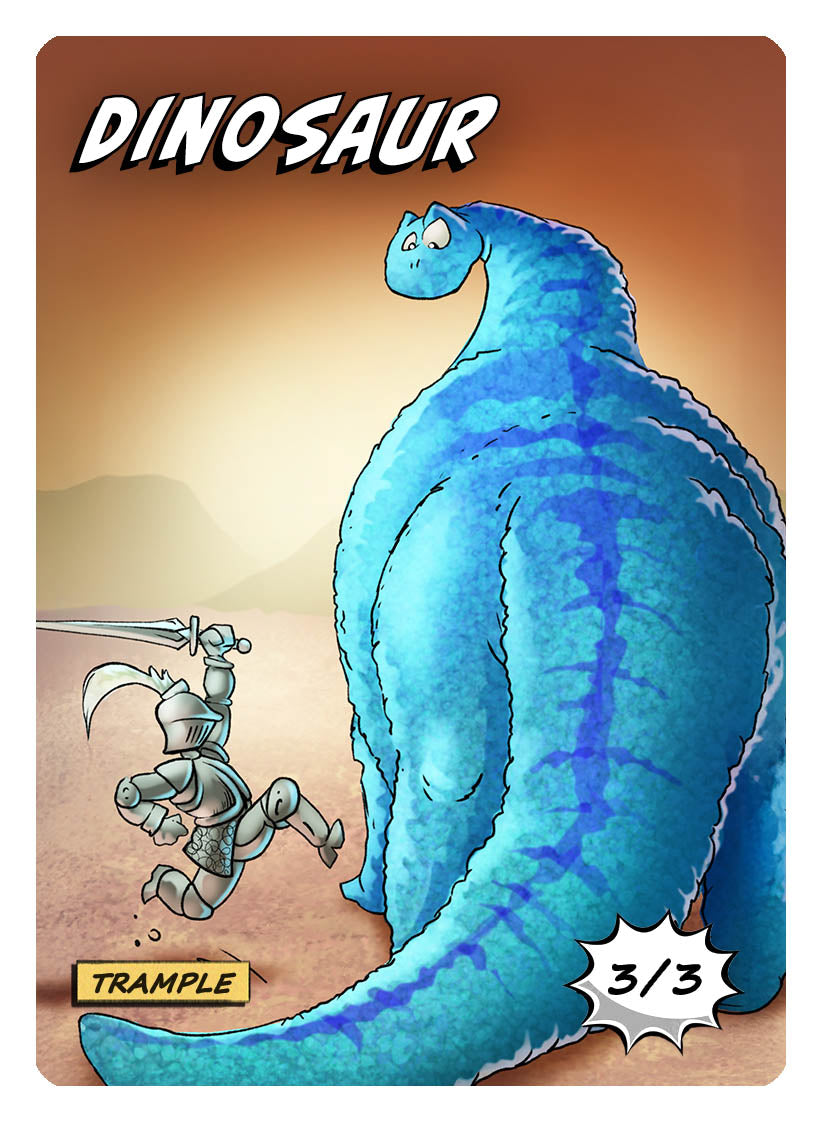 Dinosaur Token (3/3 - Trample) by Phil Foglio