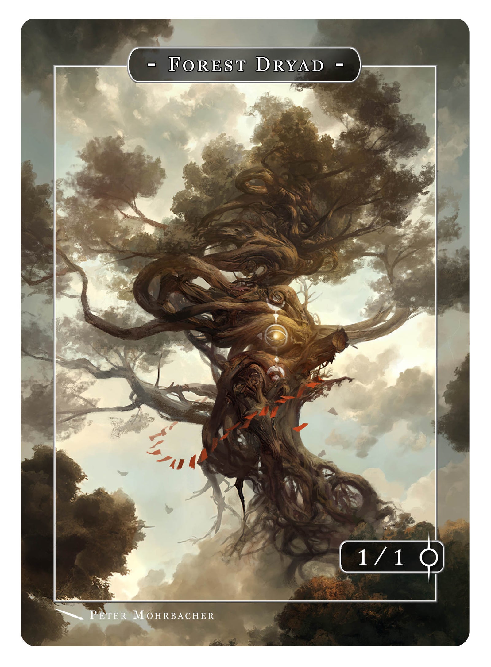 Forest Dryad Token (1-1) by Peter Mohrbacher