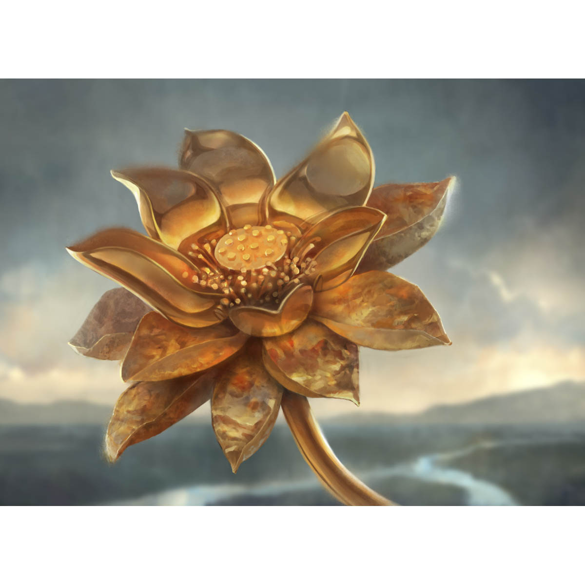 Gilded Lotus Print