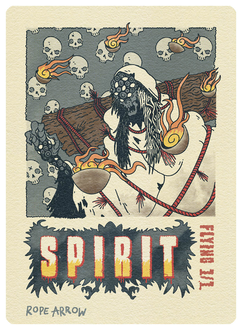 Spirit Token (1/1 - Flying) by Rope Arrow