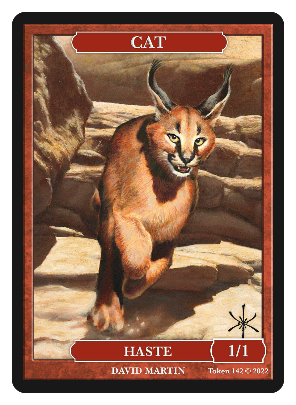 Cat Token (1/1 - Haste) by David Martin