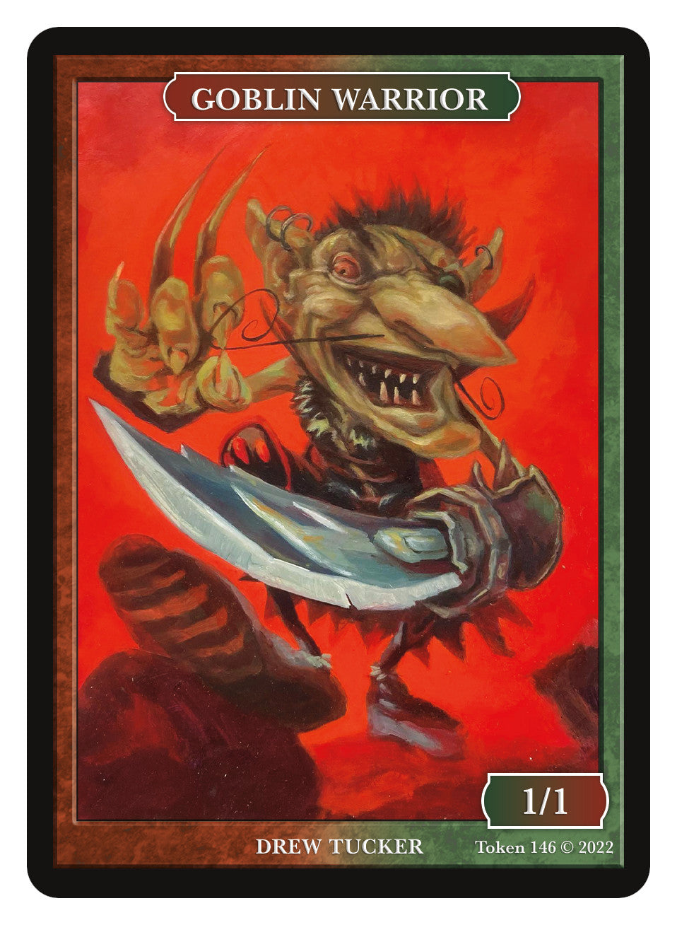 Goblin Warrior Token (1/1) by Drew Tucker