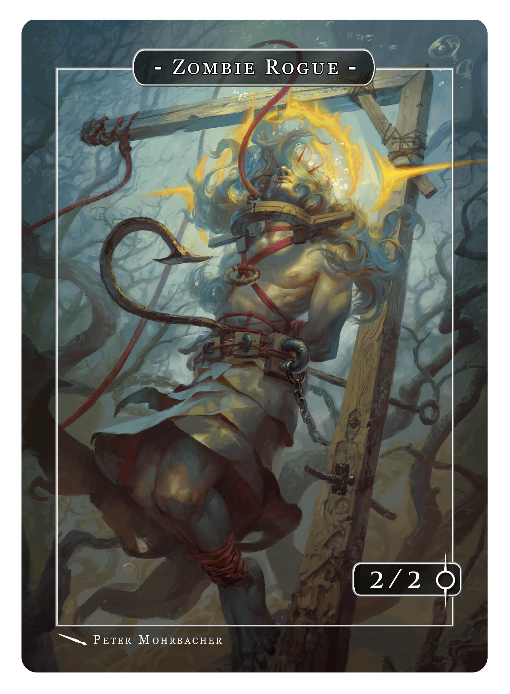 Zombie Rogue Token (2/2) by Peter Mohrbacher