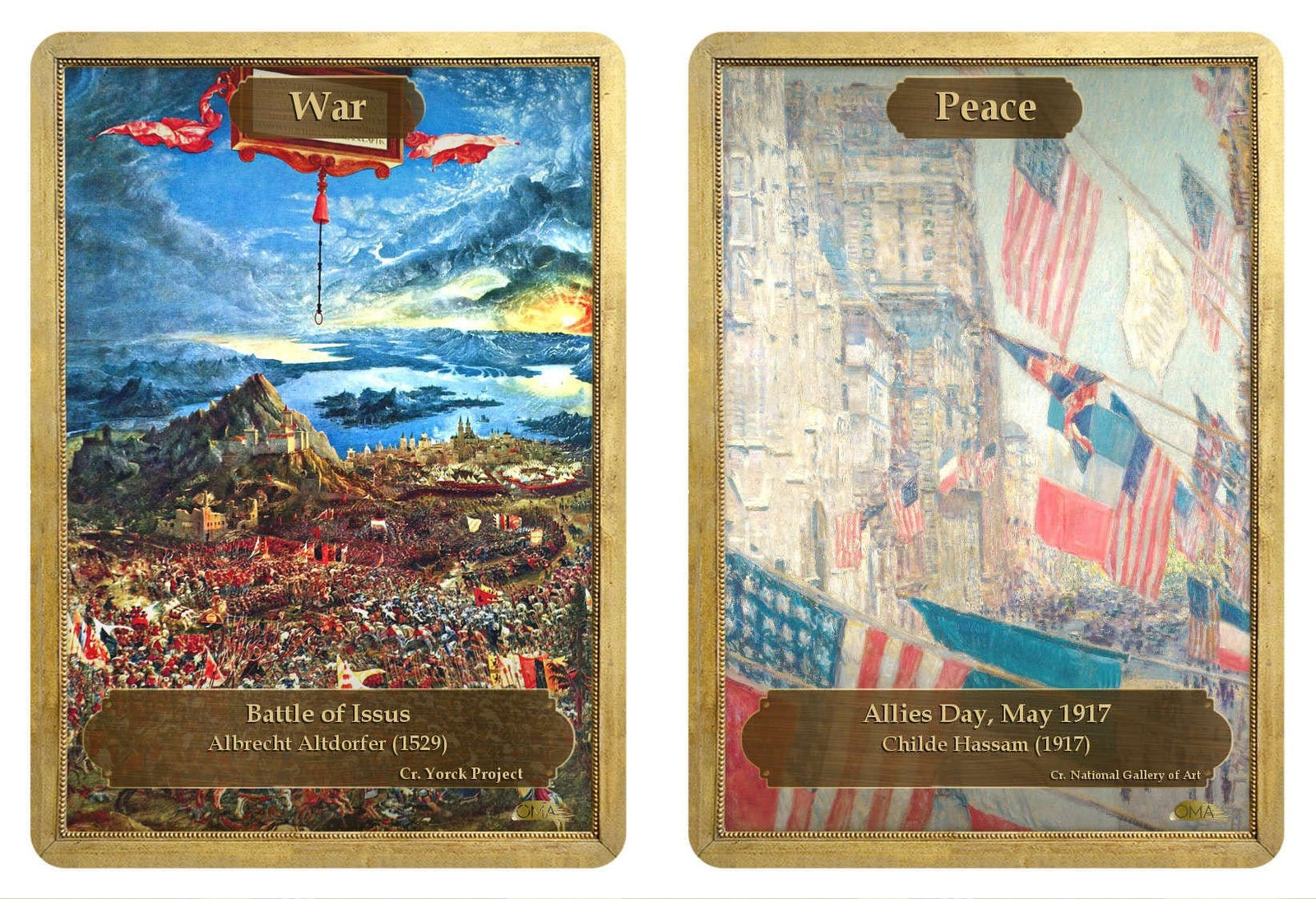 War / Peace Double Sided Token - Original Magic Art