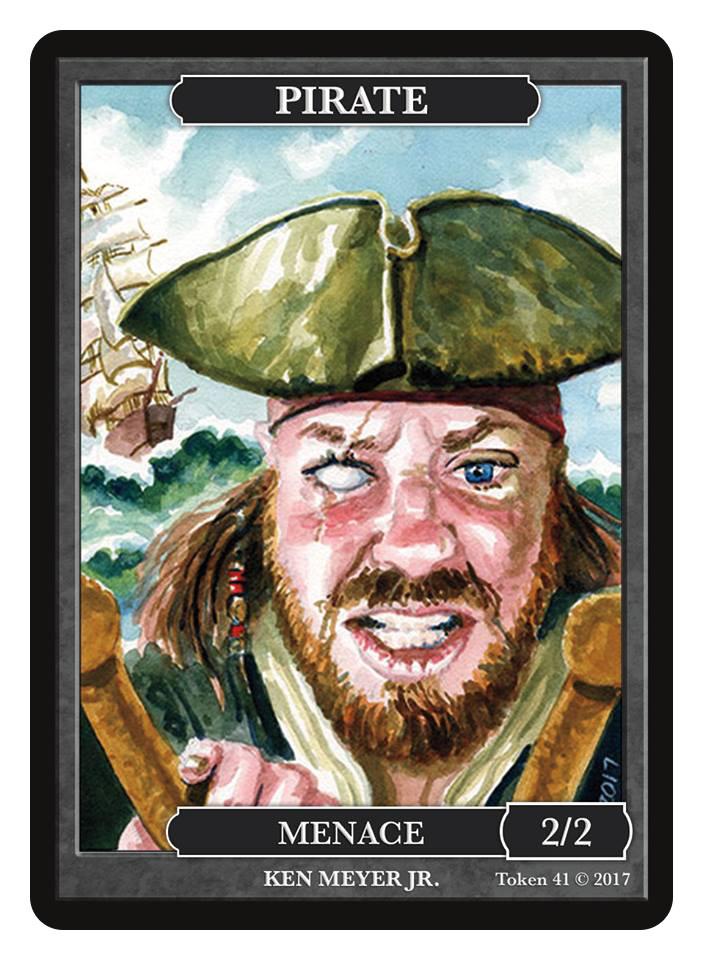 Pirate Token 2 2 Menace By Ken Meyer Jr Original Magic Art