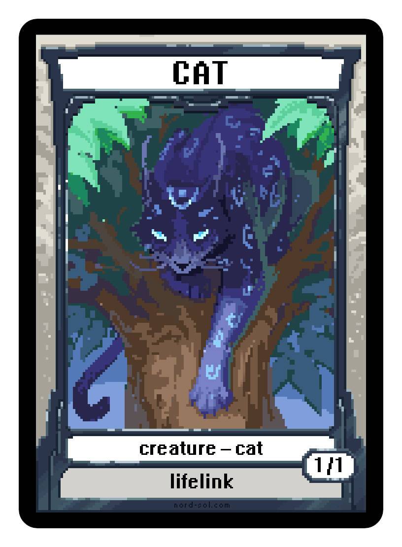 Cat Token (1/1 - Lifelink) by Irina Nordsol